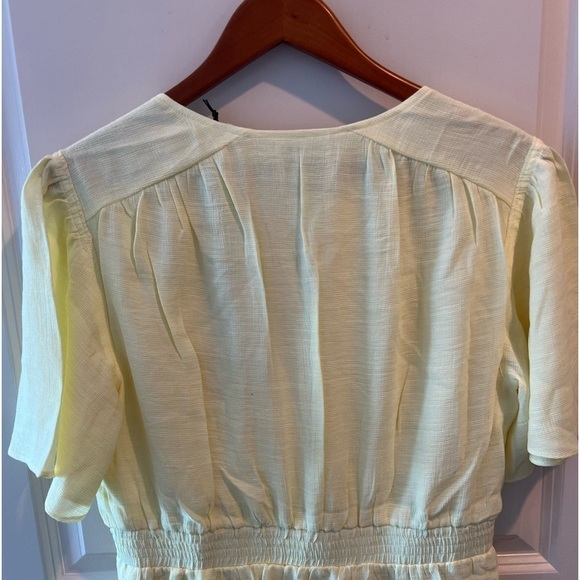 NWT Scotch & Soda Yellow Midi Length Paneled Dress Gathering Details - Picture 8 of 16